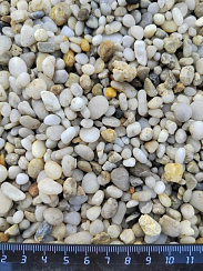 Галька крымская жемчужная фр. 5-10 мм.  купить в Сургуте фото Камень Клуб