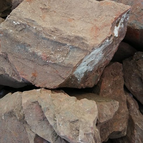 фото Яшма красная  (фр. 70-100 мм)  купить в Сургуте в интернет-портале КАМЕНЬ КЛУБ