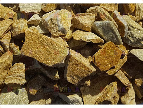 Kamenclub.ru: Щебень крошка желтый (ЗЛАТОЛИТ) фр. 20-40 мм.  купить в Сургуте златолит бежевый, золотистый, желтый декоративная каменная крошка 10800 руб/т   фото КАМЕНЬ КЛУБ