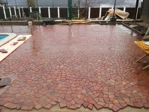 Kamenclub.ru: Песчаник брусчатка (Готика) art PSK-L-01  купить в Сургуте    2600 руб/кв.м    фото КАМЕНЬ КЛУБ