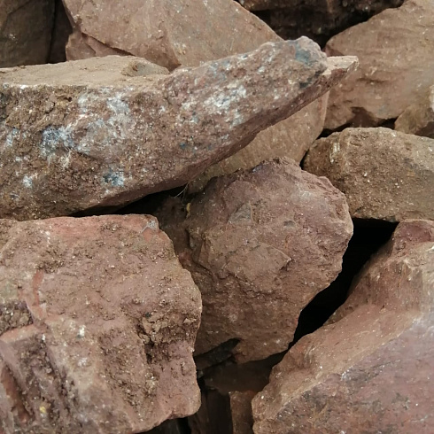 фото Яшма красная  (фр. 70-100 мм)  купить в Сургуте в интернет-портале КАМЕНЬ КЛУБ