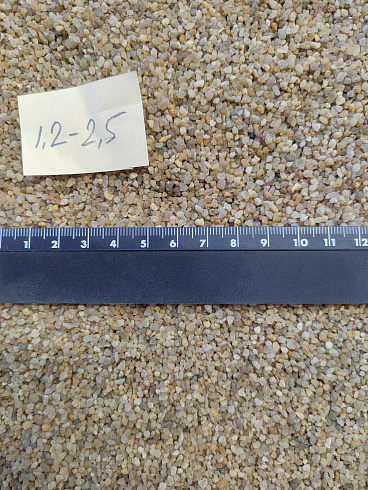 Кварцевый песок сухой фракцинированный фр. 1,2-2,5 мм.  купить в Сургуте фото Камень Клуб