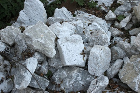 Kamenclub.ru: Мраморизированный известняк фр. 100-500 мм.  купить в Сургуте известняк серый белый темно-серый сероватый валун природного образования окатанный 10500 руб/т   фото КАМЕНЬ КЛУБ