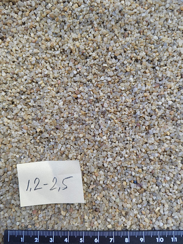 Кварцевый песок сухой фракцинированный фр. 1,2-2,5 мм.  купить в Сургуте фото Камень Клуб