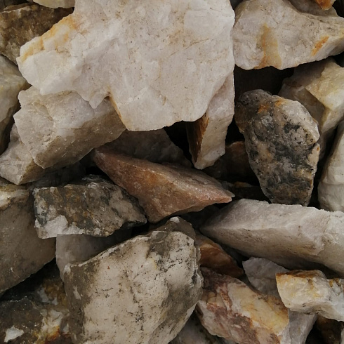 фото Кварц ( фр. 70-100 мм)  купить в Сургуте в интернет-портале КАМЕНЬ КЛУБ