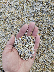 Галька крымская жемчужная фр. 3-5 мм.  купить в Сургуте фото Камень Клуб