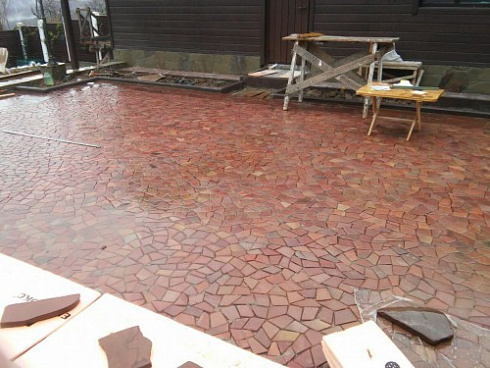 Kamenclub.ru: Песчаник брусчатка (Готика) art PSK-L-01  купить в Сургуте    2600 руб/кв.м    фото КАМЕНЬ КЛУБ